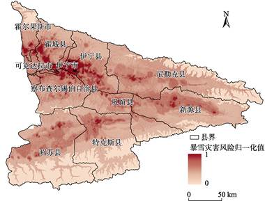 2050��SSP2-4.5�龰�����������ѩ�ֺ����տռ�ֲ�ͼ